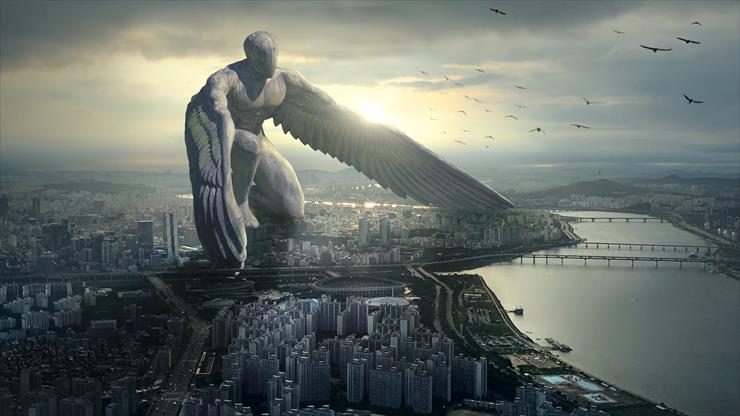 Zdjęcia na pulpit - city-giant-angel-fantasy-5k-om-5120x2880.jpg