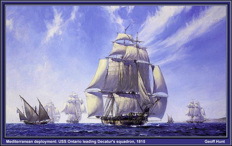 Geoff Hunt - USS Ontario leading Decaturs squadron 1815.jpg