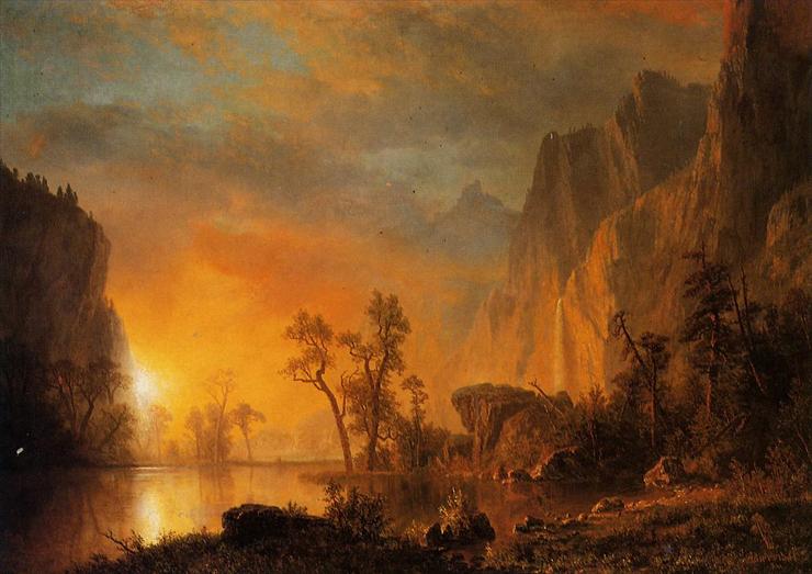Albert Bierstadt 1830-1902 - Sunset in the Rockies 1866.jpg